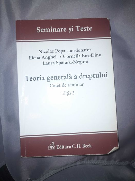 Teoria generala a dreptului ,Caiet de seminar