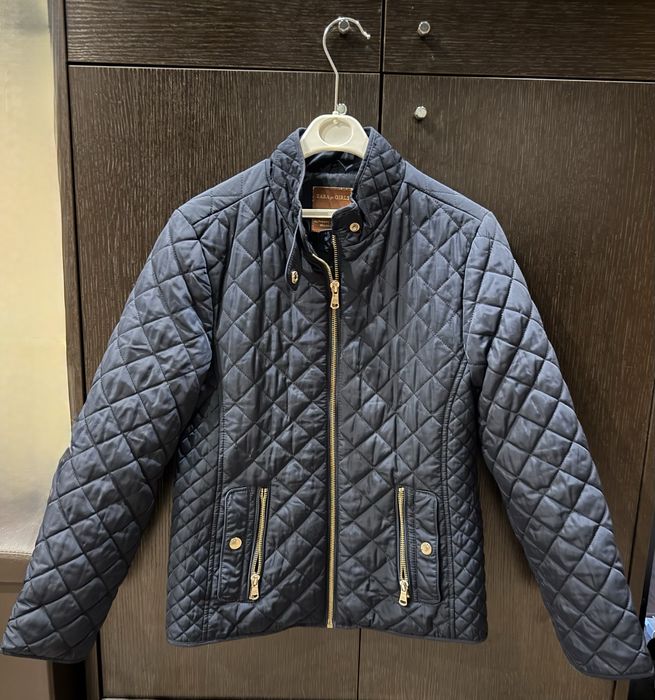 Детско яке Zara Girls пролет/есен преходно - Тъмносиньо