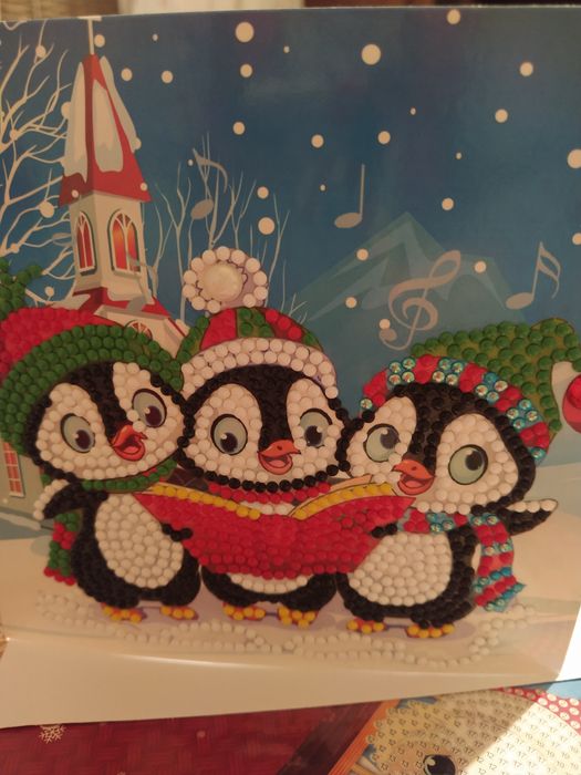 Коледна диамантена картичка