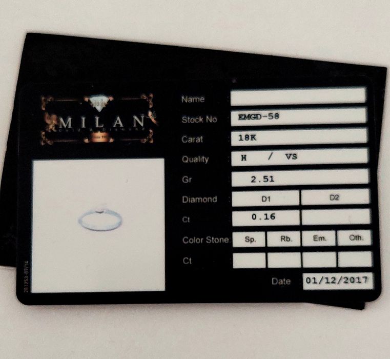 Vând inel de aur alb cu diamant