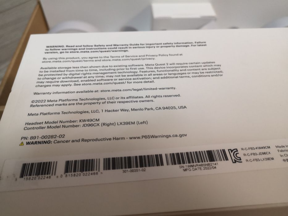 Обменяю Очки виртуальные Meta Quest 2 256 GB .