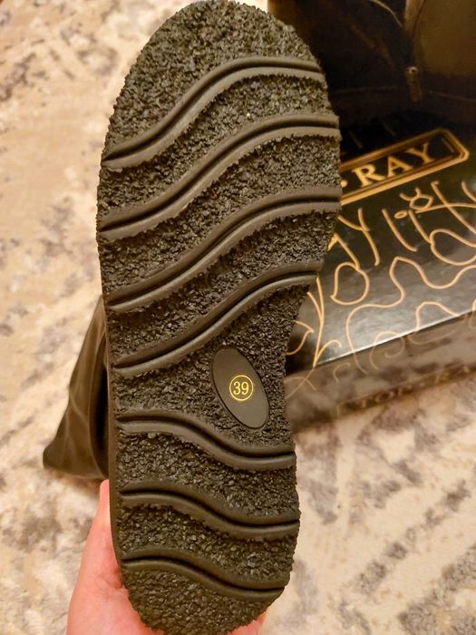 Сапоги зимние кожаные