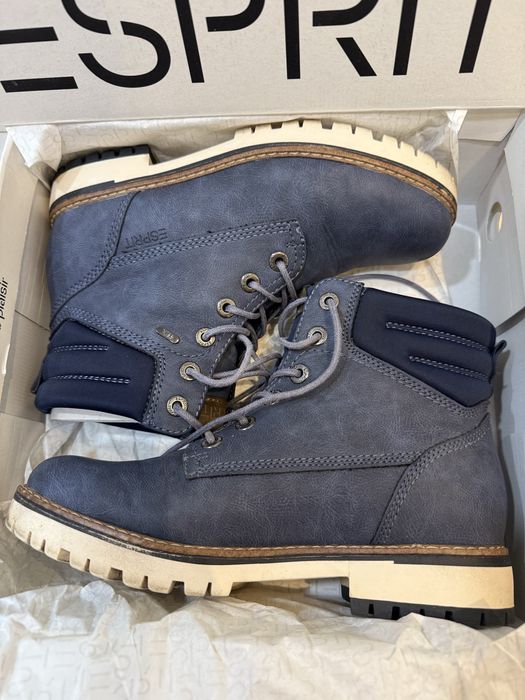 Боти тъмно сини набук Esprit