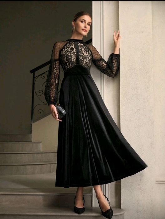 Черна официална рокля