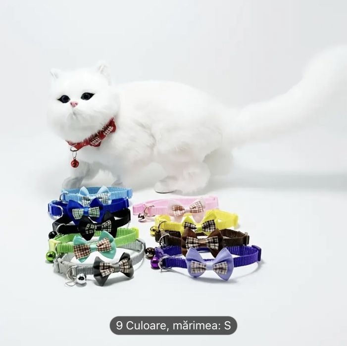 Zgarda pentru animal de companie roz si albastru