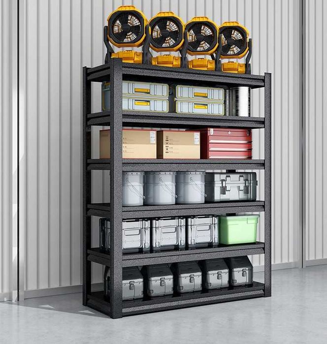 Stellaj idishkar va karobkalar quish uchun bor uy va ishxonaga nalichi