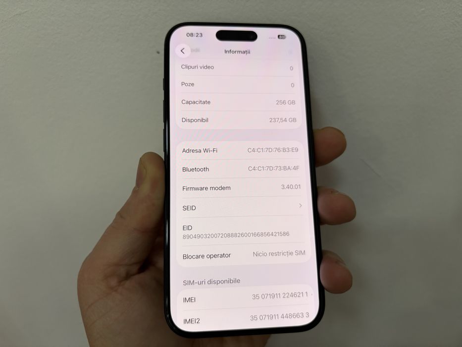 Iphone 15 Pro, 256 GB, Blue Titanium