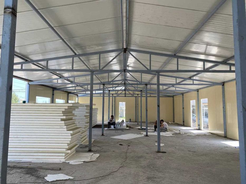 Склады, ангары, пром. зоны, швейные, закрытые рынки из Сэндвич панель