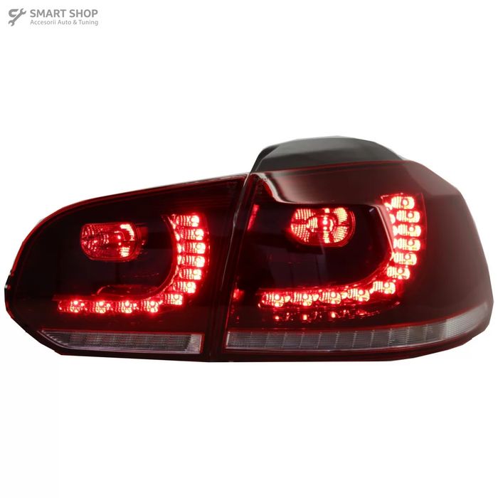 Stopuri FULL LED VW Golf 6 VI (2008-2013) R20 Design Semnal Secvential