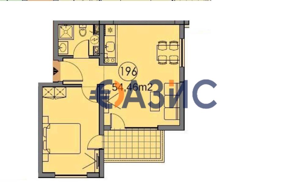 Продава се Двустаен апартамент в к.к. Слънчев бряг - 63 кв.м за 1564 €/кв.м - Снимка #7
