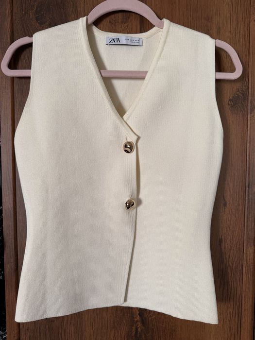 Топ елек Zara бял