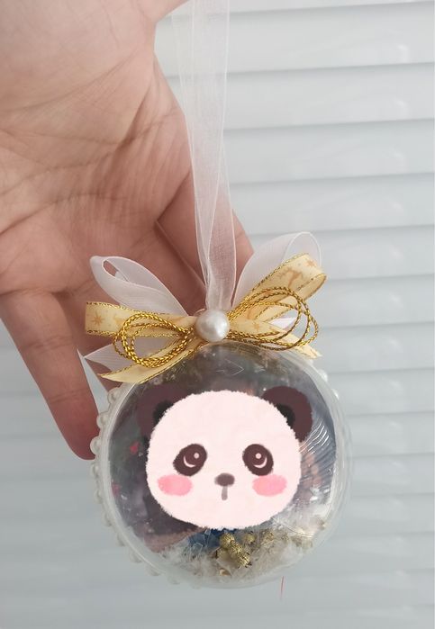 Коледна топка със снимка Коледа подарък