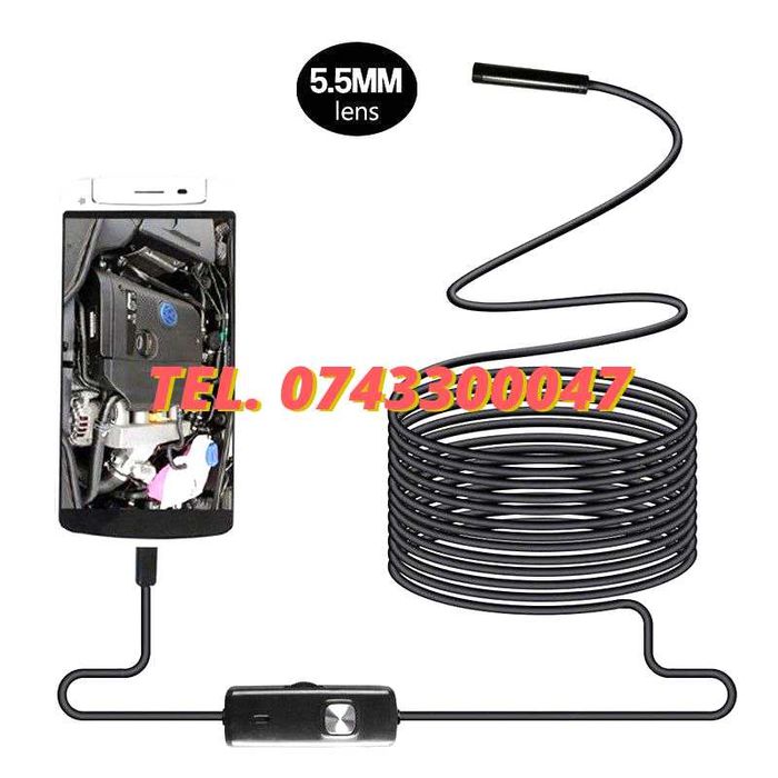 2 M Camera Endoscop boroscop 6 Led Inspectii Tehniceinstalatii