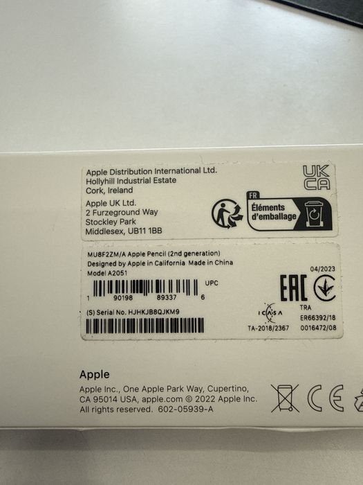 Apple pencil 2nd gen Nou doar cutia desigilata