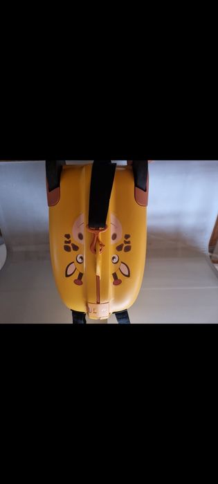 Troller copil bagaj Samsonite girafă galben