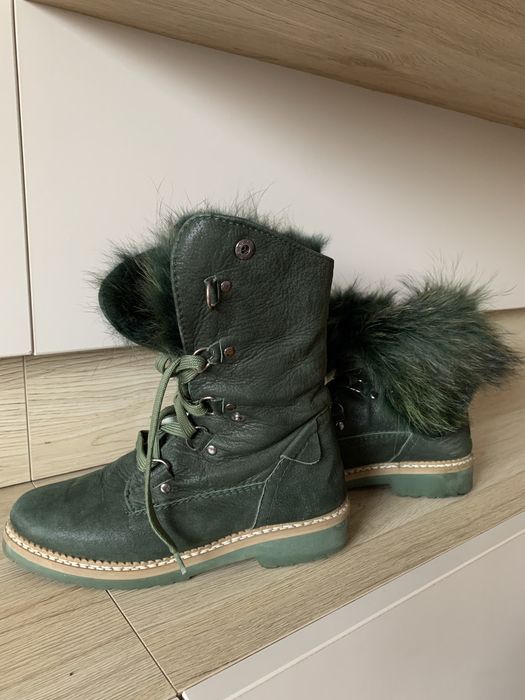 Дамски боти Gabina набук и естествен пух