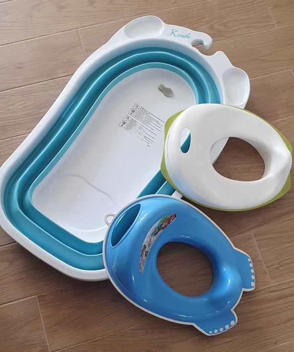 Cadita Baie pliabila bebelusi & 2 x Reductii WC & inaltator