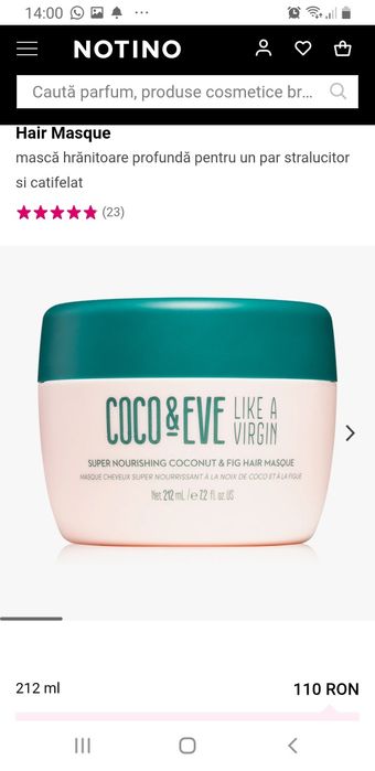 Masca de par Coco and Eve 212 ml