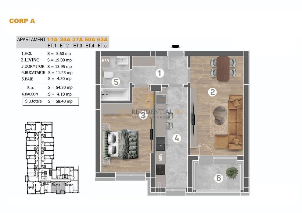 Apartament 2 camere, decomandat, zona Brancoveanu-Grand Arena Mall