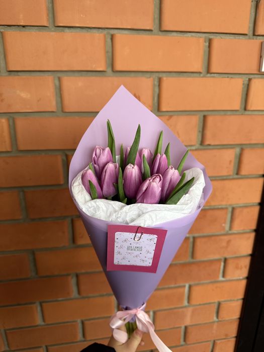 Тюльпаны по 800 тг с оформлением