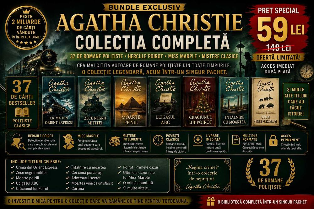AGATHA CHRISTIE – Colectia COMPLETĂ | 37 Bestseller Polițiste PDF