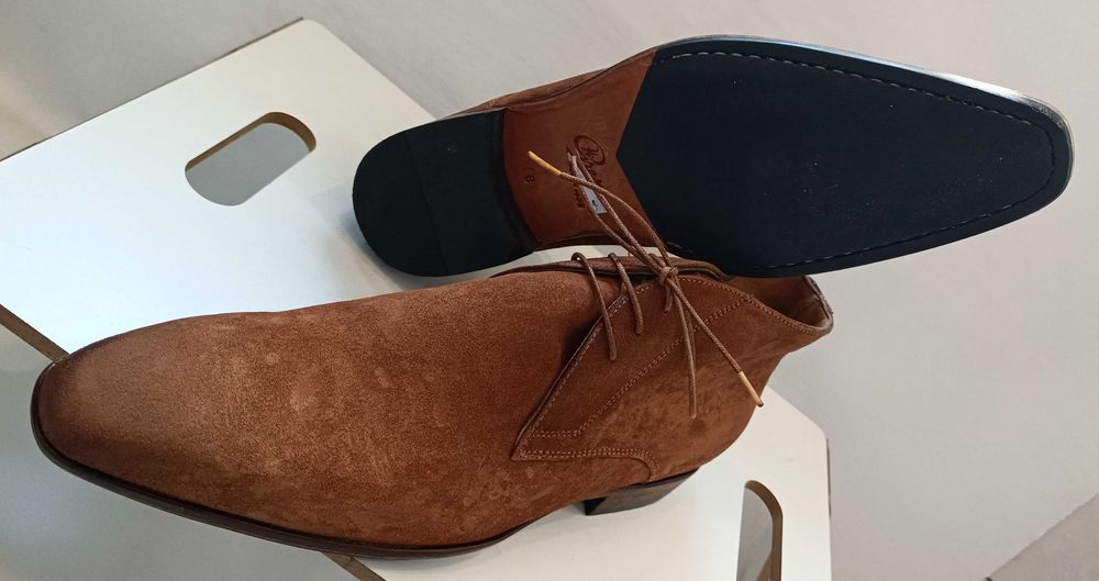 Ghete chukka 42 42.5 43 de lux GREVE NOI lucrate manual piele naturala