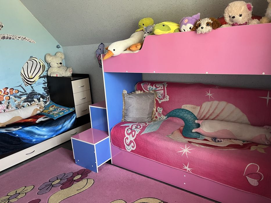 Детская кровать-трансформер со съёмной люлькой.