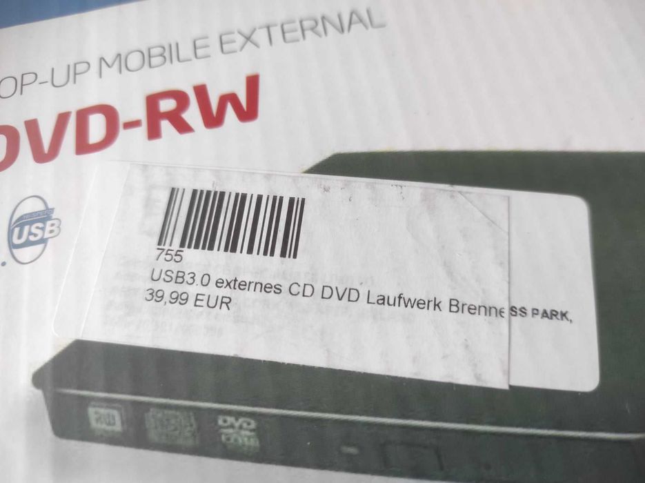 Преносимо външно устройство DVD-CD RW