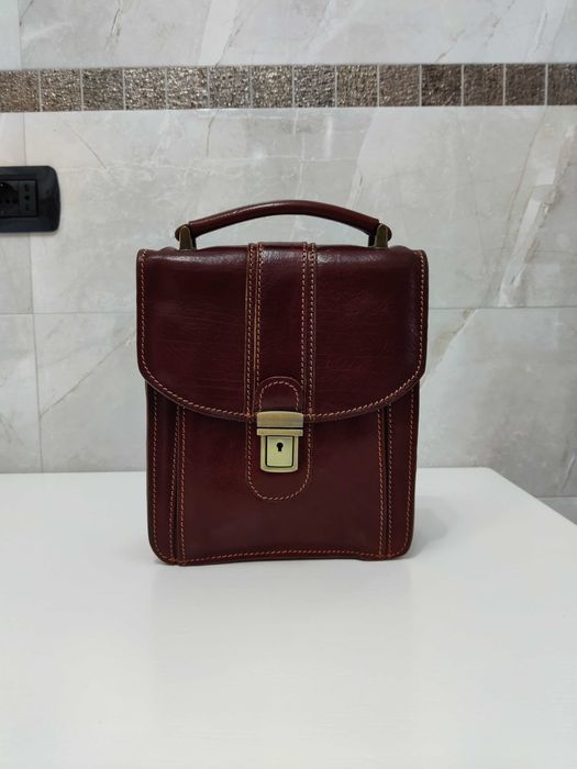 geanta  barbati piele italia  .