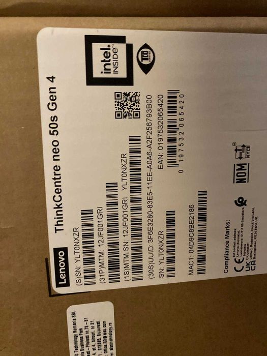 Desktop LENOVO ThinkCentre neo 50s Gen 4, i3-13100, 8GB, SSD 256GB