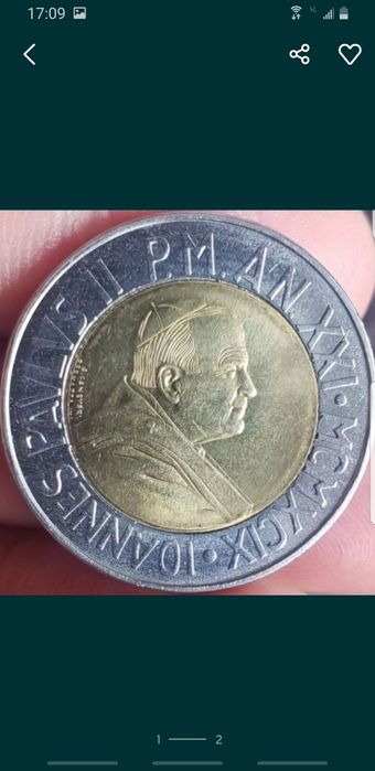 Редкая монета Ватикана.