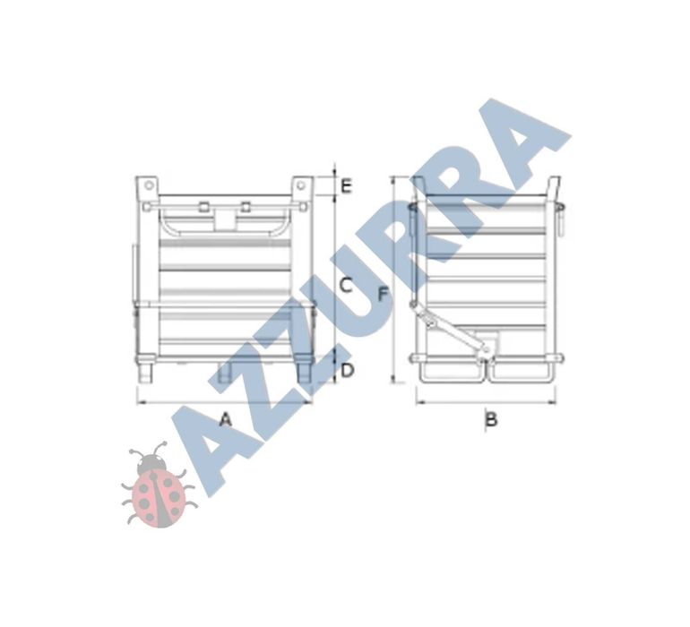 CONTAINER metalic fund basculant 2 tone