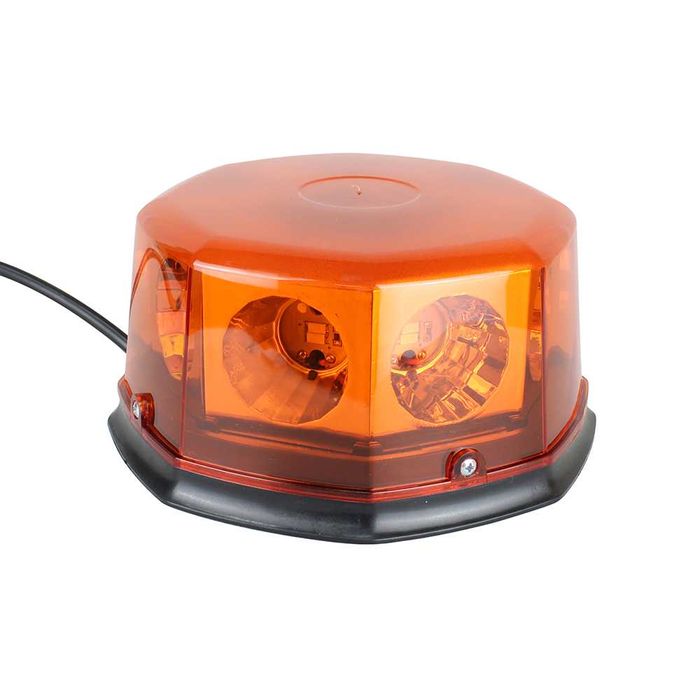 Girofar LED auto 12-24V cu magnet și mufă brichetă – lampă semnalizare camion/utilaje