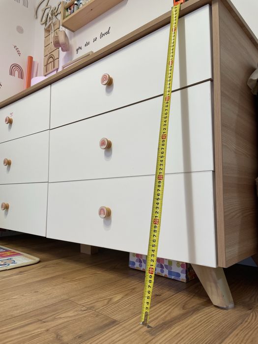 Comoda masa de infasat lemn alb