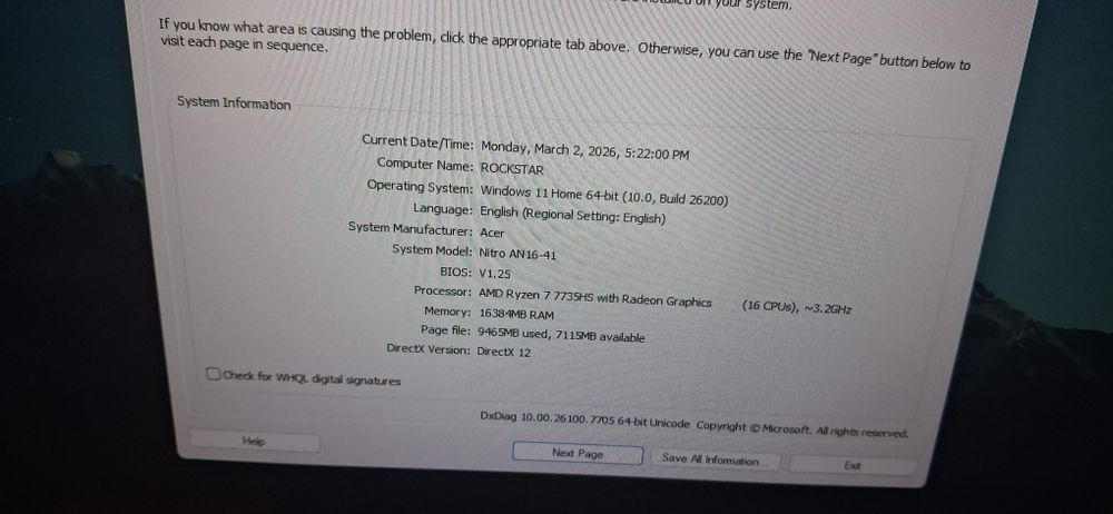Acer nitro 16 An16-41