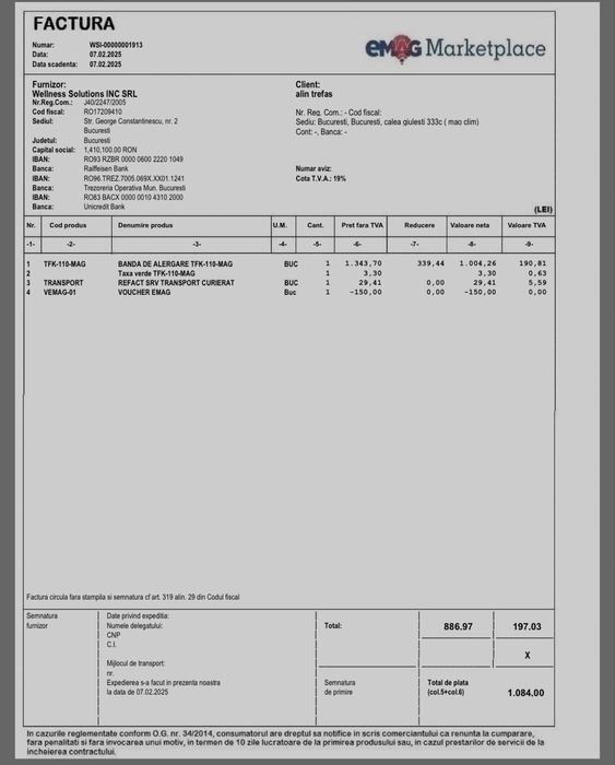 Banda de alergat magnetica garantie emag