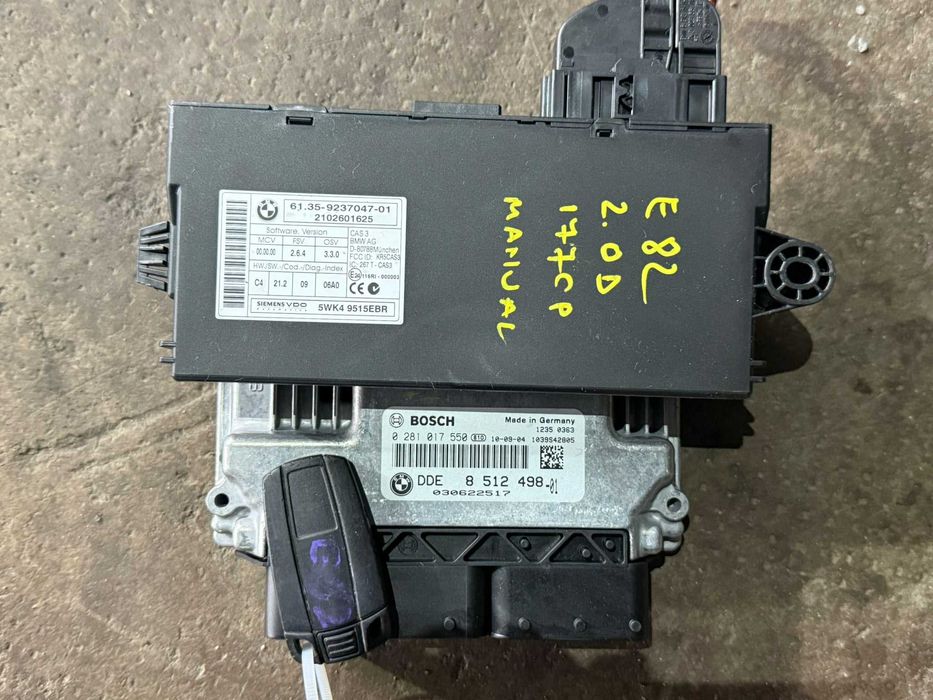 Kit pornire ecu dde cas BMW seria 1 E82 188 cai cod 8512498