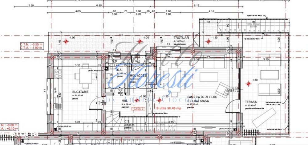 Casa tip duplex, in constructie 4 camere,3. bai 180mp, 270mp teren, zo