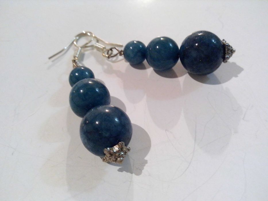 set argint si pietre naturale,apatit albastru,clasic,elegant