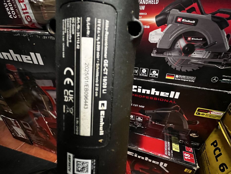 Trimmer de tuns gazon/iarba pe acumulator Einhell Power-X-Change GE-CT 18/28 Li- SOLO, 18 V, 28 cm diametru taiere, maner telescopic,