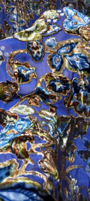 Женское платье пан бархат на шифоне