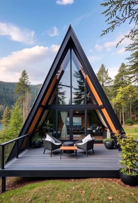 Cabana A -Frame de vânzare -lemn design modern foisoare