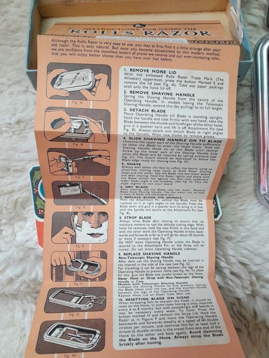 Стара Английска самобръсначка ЗА МНОГОКРАТНА УПОТРЕБА  ,пълен комплект