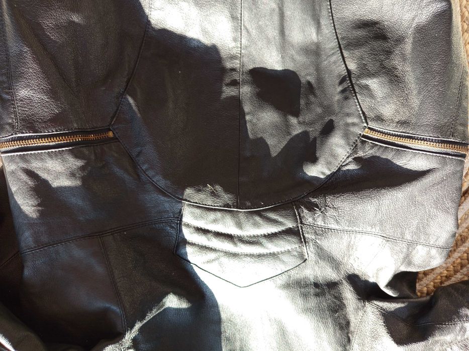 Стелна рокля от естествена кожа