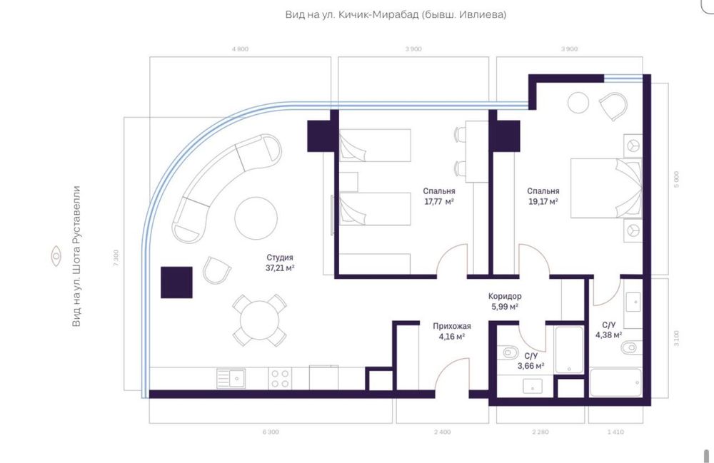 3х ком кв элит коплекс| ЖК Modera Towers| 3/22/23 95м2