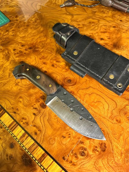 Cuțit bushcraft - utilitar - cooking hand-forged Brazilia oțel Bohler lemn natural Tapicuru
