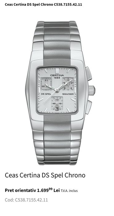 Ceas Certina Nou