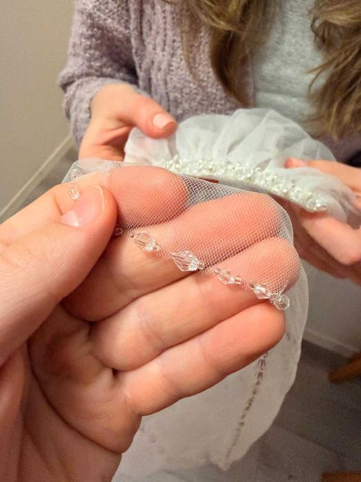 Voal mediu cu 2 straturi si cristale