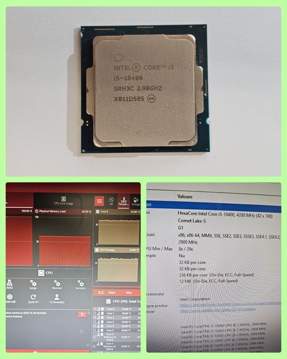 Procesor Intel Core i5-10400 Socket 1200 IntelHd Graphics - vezi test
