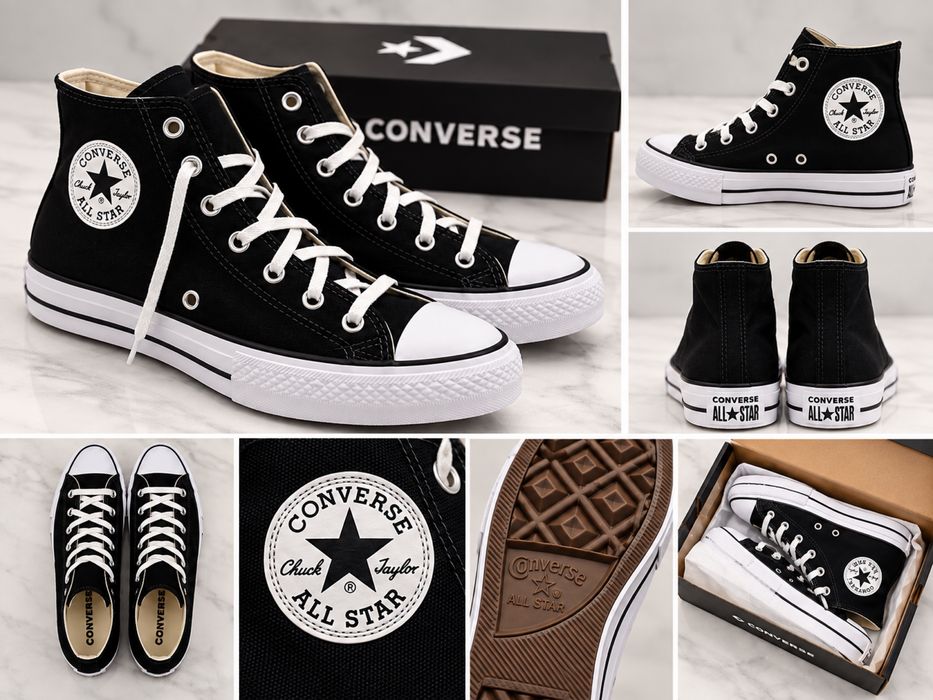 Converse Chuck Taylor All Star – черни, високи, с платформа